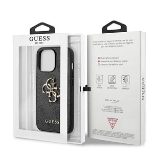 Guess Etui 4G Big Metal Logo do Apple iPhone 13 Pro Max Szary | GUHCP13X4GMGGR - Etui i futerały do telefonów - miniaturka - grafika 9