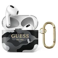 Akcesoria do słuchawek - Apple Guess Guess Etui Guess GUA3UCAMG AirPods 3 cover czarny/black Camo Collection GUE1405BLK - miniaturka - grafika 1