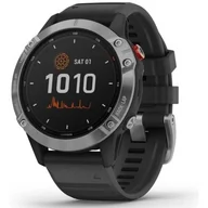 Smartwatch - Garmin Fenix 6 Solar Czarno-srebrny (010-02410-00) - miniaturka - grafika 1