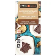 Czekolada - Pure and Good Czekolada Gorzka z Kokosem bez dodatku cukru bezglutenowa 75g - Pure and Good - miniaturka - grafika 1