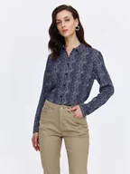 Koszule damskie - Koszula damska w drobny wzór TSKW24BLK353558X00 - TOP SECRET - Odzieżowy sklep internetowy TOP SECRET - miniaturka - grafika 1