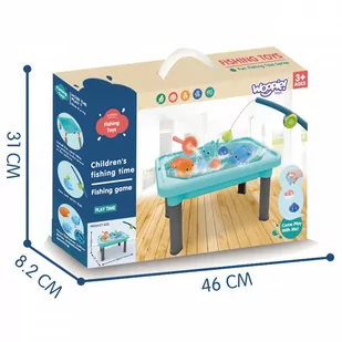 WOOPIE Stolik Wodny 3w1 Piaskownica Gra Łowienie Rybek 6 el. - Place zabaw - miniaturka - grafika 3