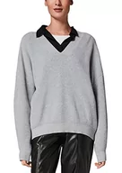 Swetry damskie - Comma CI Damski sweter z długim rękawem, 90w1 Light Grey Melange, 32 - miniaturka - grafika 1