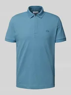 Koszulki męskie - Koszulka polo z wiskozy z naszywką z logo model ‘PIQUE’ - miniaturka - grafika 1