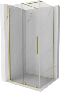 Mexen Velar kabina prysznicowa rozsuwana 120x80 cm, transparent, złota szczotkowana - 871-120-080-01-55 - Kabiny prysznicowe - miniaturka - grafika 1