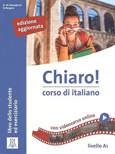 Alma edizioni Chiaro! A1 podręcznik + ćwiczenia + video online Edizione aggiornata - Książki do nauki języka włoskiego - miniaturka - grafika 1