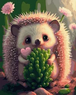 Malowanie po numerach - Malowanie Po Numerach 40X50 Animowany Jeż - miniaturka - grafika 1