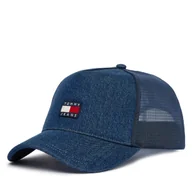 Czapki męskie - Czapka z daszkiem Tommy Jeans Tjm Hertiage Denim Trucker AM0AM14205 Niebieski - miniaturka - grafika 1