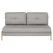 Sofy i kanapy - Beliani Sofa rozkładana tapicerowana jasnoszara EDLAND - miniaturka - grafika 1