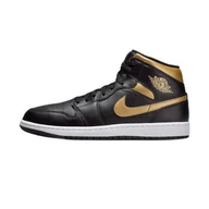 Moda i Uroda OUTLET - Buty do koszykówki Air Jordan 1 Mid (GS) Black/Metallic Gold - DQ8426-071-44 - miniaturka - grafika 1