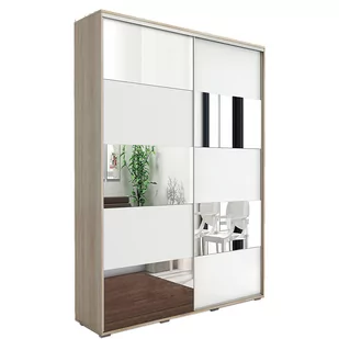 Szafa Przesuwna 125 A16 Skąpski Meble Grafit, Craft Złoty, 215 cm - Szafy - miniaturka - grafika 1