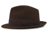Czapki męskie - Brązowy kapelusz męski G34 rozmiar 59 - miniaturka - grafika 1
