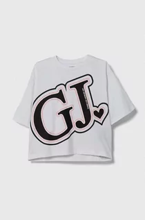 Koszulki dla dziewczynek - Guess t-shirt bawełniany kolor biały - grafika 1