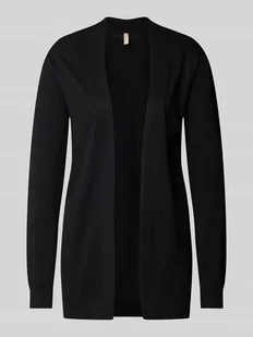 Kardigan z mieszanki wiskozy z szalowym kołnierzem model ‘DOLLIE’ - Swetry damskie - miniaturka - grafika 1