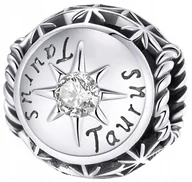Bransoletki - Charms Zawieszka Charms Znak Zodiaku Byk Kamień Urodzinowy Charmsy Trusky - miniaturka - grafika 1