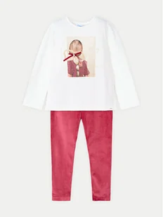 Mayoral Komplet bluzka i legginsy 4705 Czerwony Regular Fit - Bluzki damskie - miniaturka - grafika 1