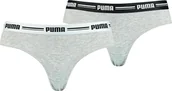 Majtki damskie - Bielizna damska Puma Brazilian 2P Pack szare 907856 05-S - miniaturka - grafika 1