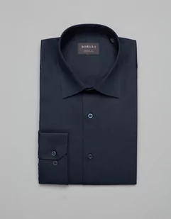 koszula simeria 00382 długi rękaw granatowy classic fit - Koszule męskie - miniaturka - grafika 1