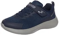 Buty dla chłopców - Skechers Sneakersy chłopięce 403764l NVY, Granatowe wykończenie tekstylne szare wykończenie, 3 UK - miniaturka - grafika 1