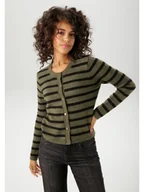 Swetry damskie - Aniston Kardigan w kolorze oliwkowo-czarnym - miniaturka - grafika 1