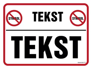 ZNAK NA ZAMÓWIENIE WZÓR B-020, PN - PŁYTA PCV 1MM; (200X150MM) - Systemy ekspozycyjne i znaki informacyjne - miniaturka - grafika 1