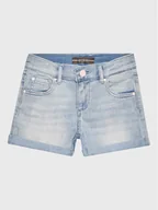 Spodenki damskie - Guess Szorty jeansowe J3GD15 D4CA0 Niebieski Regular Fit - miniaturka - grafika 1