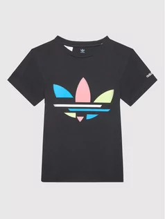 Koszulki dla chłopców - Adidas T-Shirt adicolor H32346 Czarny Regular Fit - grafika 1