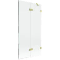 Parawany nawannowe - Mexen Lunar parawan nawannowy 2-skrzydłowy prawy 90 x 150 cm, transparent, złoty szczotkowany - 897-090-100-55-00-P - miniaturka - grafika 1