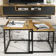 Ławy i stoliki kawowe - Stolik Kawowy 2w1 Loft ONE FURNITURE - Laminat Dębowy - miniaturka - grafika 1