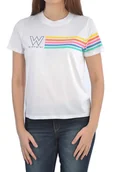Koszulki i topy damskie - WRANGLER HIGH RIB REGULAR TEE REAL WHITE BIAŁY T-SHIRT DAMSKI - miniaturka - grafika 1