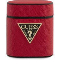 Etui i futerały do telefonów - Guess Saffiano - Etui Airpods czerwony - miniaturka - grafika 1