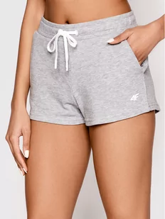 4F Szorty sportowe H4L22-SKDD350 Szary Regular Fit - Spodnie sportowe damskie - miniaturka - grafika 1