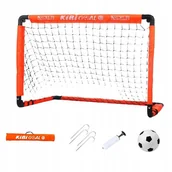 Piłka nożna - Przenośna składana bramka do piłki nożnej + piłka / sprzęt treningowy POMARAŃCZOWY - miniaturka - grafika 1