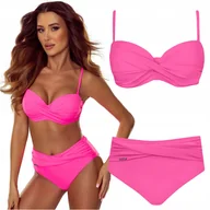 Stroje kąpielowe - Strój kąpielowy dwuczęściowy push up wysoki stan GABBIANO Evita R 42C 85C - miniaturka - grafika 1