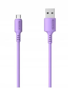 Kabel Pro-link microUSB 3A 1.2m silikonowy fiolet - Kable USB - miniaturka - grafika 2