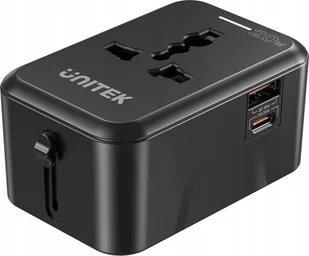 Ładowarka sieciowa podróżna Unitek EU/US/UK/AUS PD 20 W (P1120ABK01) - Ładowarki do telefonów - miniaturka - grafika 3