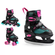 Łyżwy - 3w1 łyżwy + rolki + wrotki regulowane SMJ sport BS-616TP 35-38 - miniaturka - grafika 1
