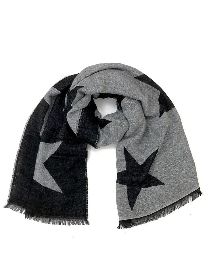 MILANO AMOUR Szal w kolorze czarno-szarym - 176 x 68 cm