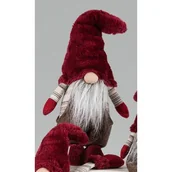 Ozdoby bożonarodzeniowe - Skrzat tekstylny krasnal stojący 42 cm czerwony - miniaturka - grafika 1