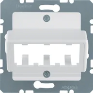 Inne akcesoria elektryczne - Berker S.1/Berker B.3/B.7 Płytka centralna do 3 MINI-COM Module, biały mat - miniaturka - grafika 1