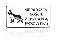 Tablice i flipcharty - Tabliczka 15*29Cm Nieproszeni Goście Zostaną Pożarci - miniaturka - grafika 1