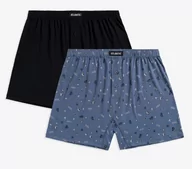 Majtki męskie - BOKSERKI ATLANTIC 2MBX-045 WL24 NIE/CZA / (kolor NIEBIESKI-CZARNY, rozmiar M) - miniaturka - grafika 1