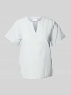Bluzki damskie - Bluzka o kroju regular fit z kołnierzem z lamówką model ‘RUMANA’ - miniaturka - grafika 1