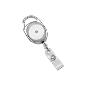 Identyfikatory - Brelok typu JoJo z Karabińczykiem na Identyfikator i Skipass Biały - miniaturka - grafika 1