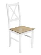 Krzesła - Drewniane Krzesło do Kuchni Białe - miniaturka - grafika 1