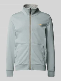 Bluza rozpinana o kroju regular fit ze stójką i gumowanym nadrukiem z logo - Bluzy męskie - miniaturka - grafika 1