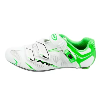 Buty sportowe męskie - Buty rowerowe Northwave Sonic Srs M 80151012 59 białe zielone - grafika 1