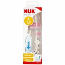 Nuk Butelka z wskaźnikiem temp. 0-6m First Choice 10741926 300 ml - Butelki dla niemowląt - miniaturka - grafika 1
