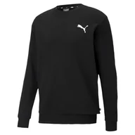 Bluzy sportowe męskie - Puma Ess Logo Crew, Czarny - miniaturka - grafika 1
