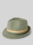 Czapki męskie - Kapelusz słomiany z opaską model ‘TRILBY’ - miniaturka - grafika 1